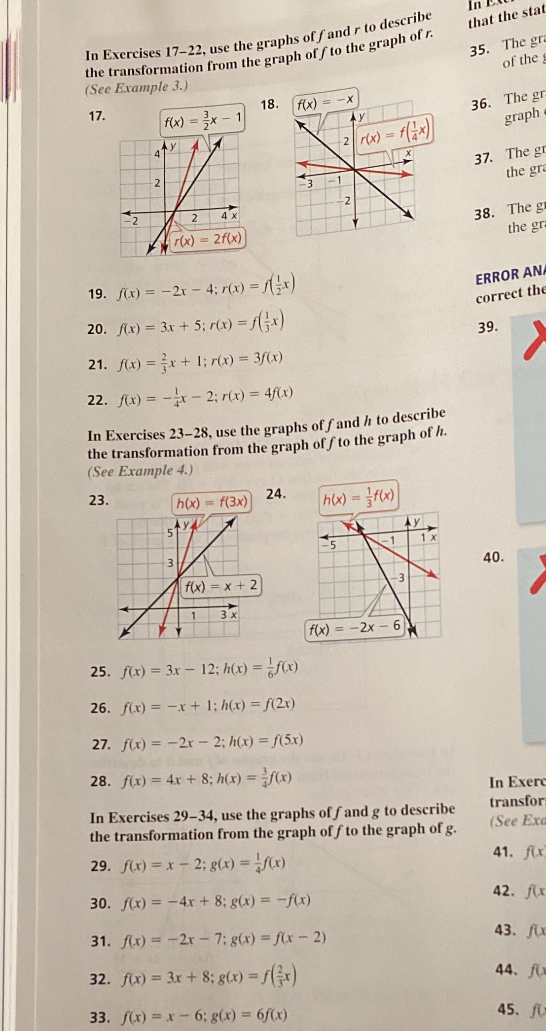 17-33 In E In Exercises 17-22, use the graphs of