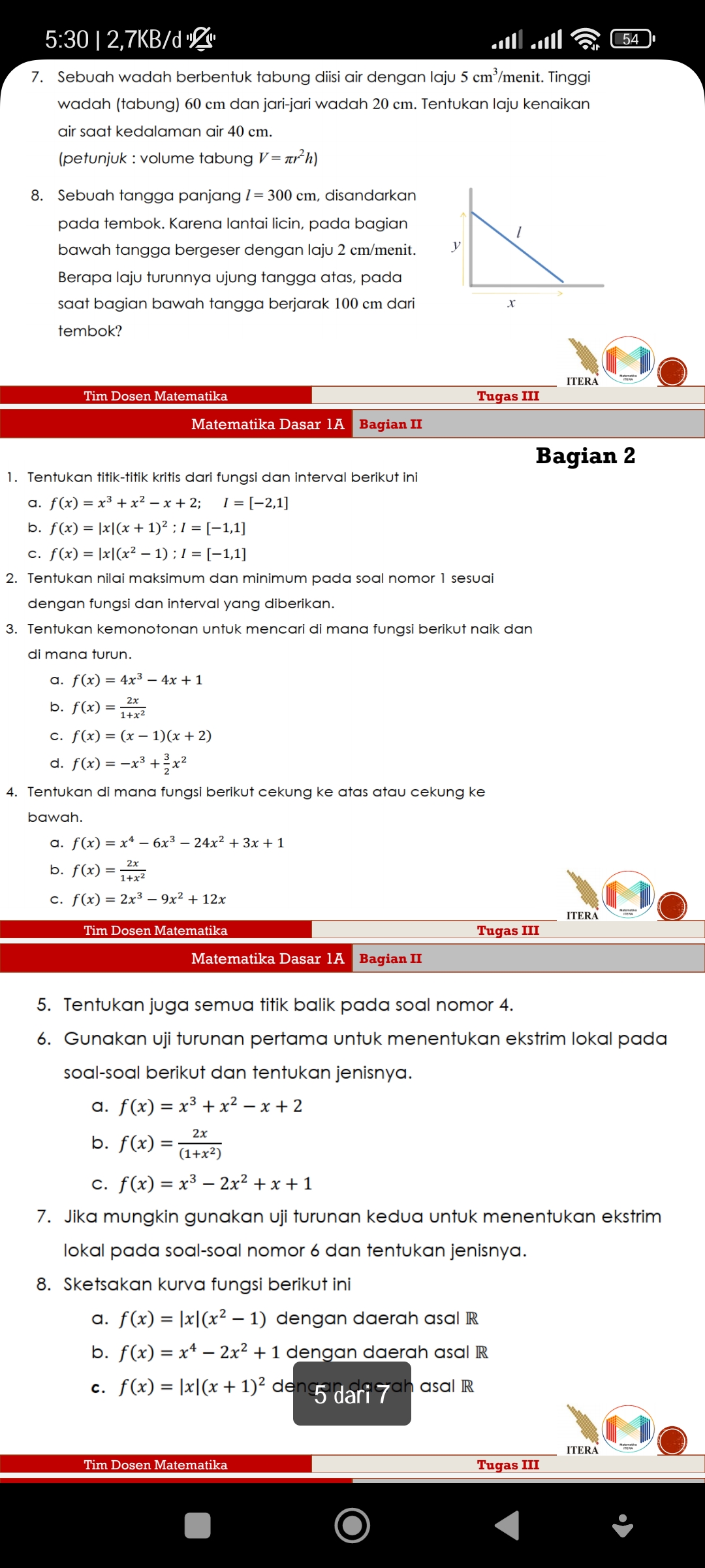 5:30 | 2,7KB/d .( 54 7. Sebuah wadah berbentuk