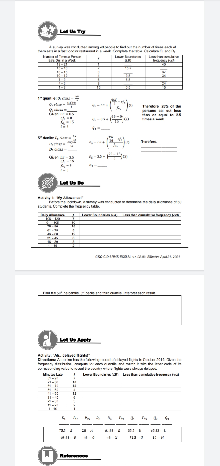 Just Answer Let Us Try, Let Us Do, and Let Us