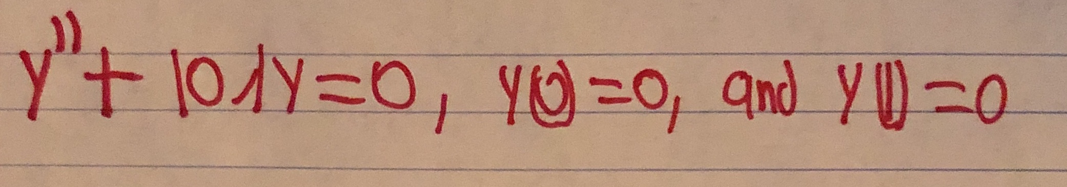 Find the Eigenvalues and eigenfunctions for the