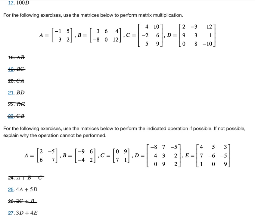5. Does matrix multiplication commute? That is,