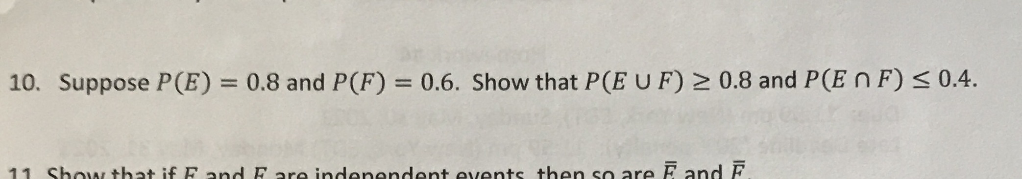 Discrete Mathematics problem 10. Suppose P(E) =