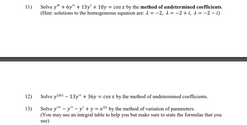 Only question 13, please. Please do step by step