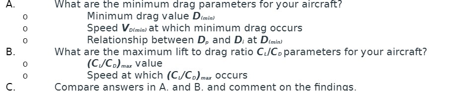 A. What are the minimum drag parameters for your