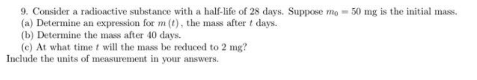 need urgent solution 9. Consider a radioactive