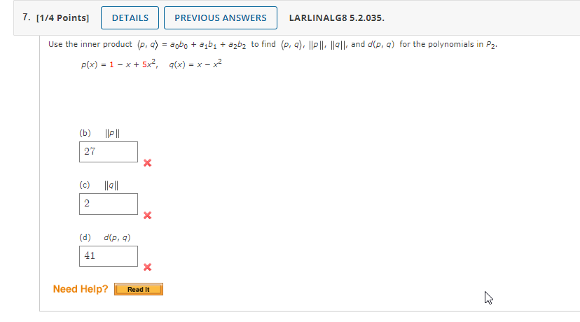 5. [-/4 Points] DETAILS LARLINALG8 5.2.029. Find