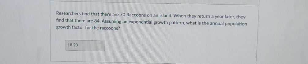 I tried 20% and it told me it was wrong