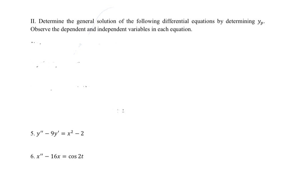 II. Determine the general solution of the