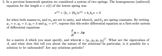 5. In a previous homework question we considered