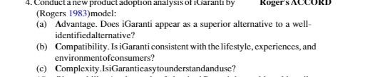 4. Conduct a new product adoption analysis of