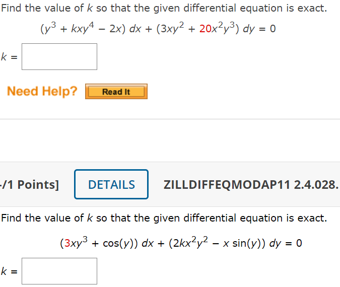Determine whether the given differential equation