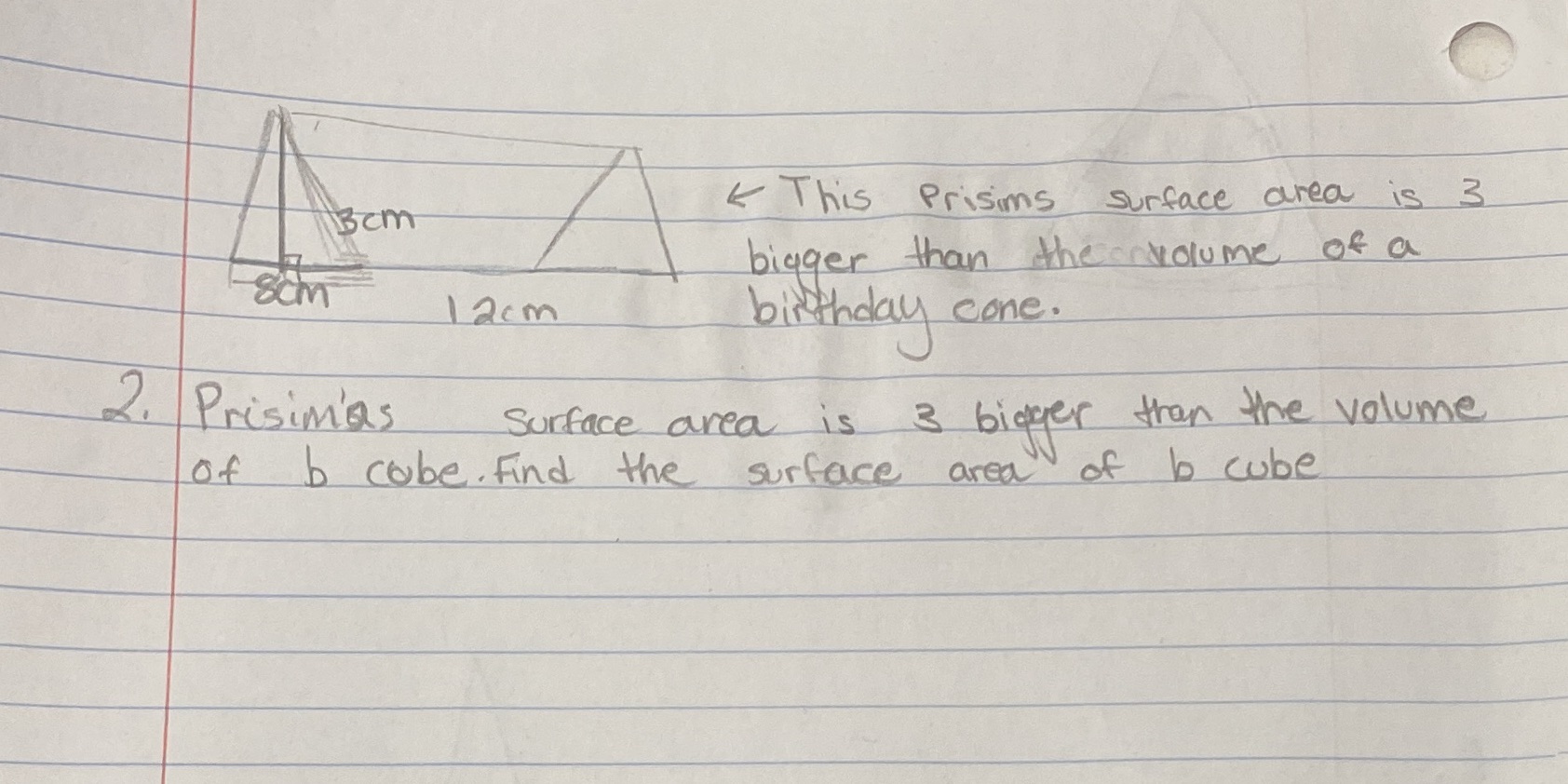 Use proper formulas and draw the cone. Answer