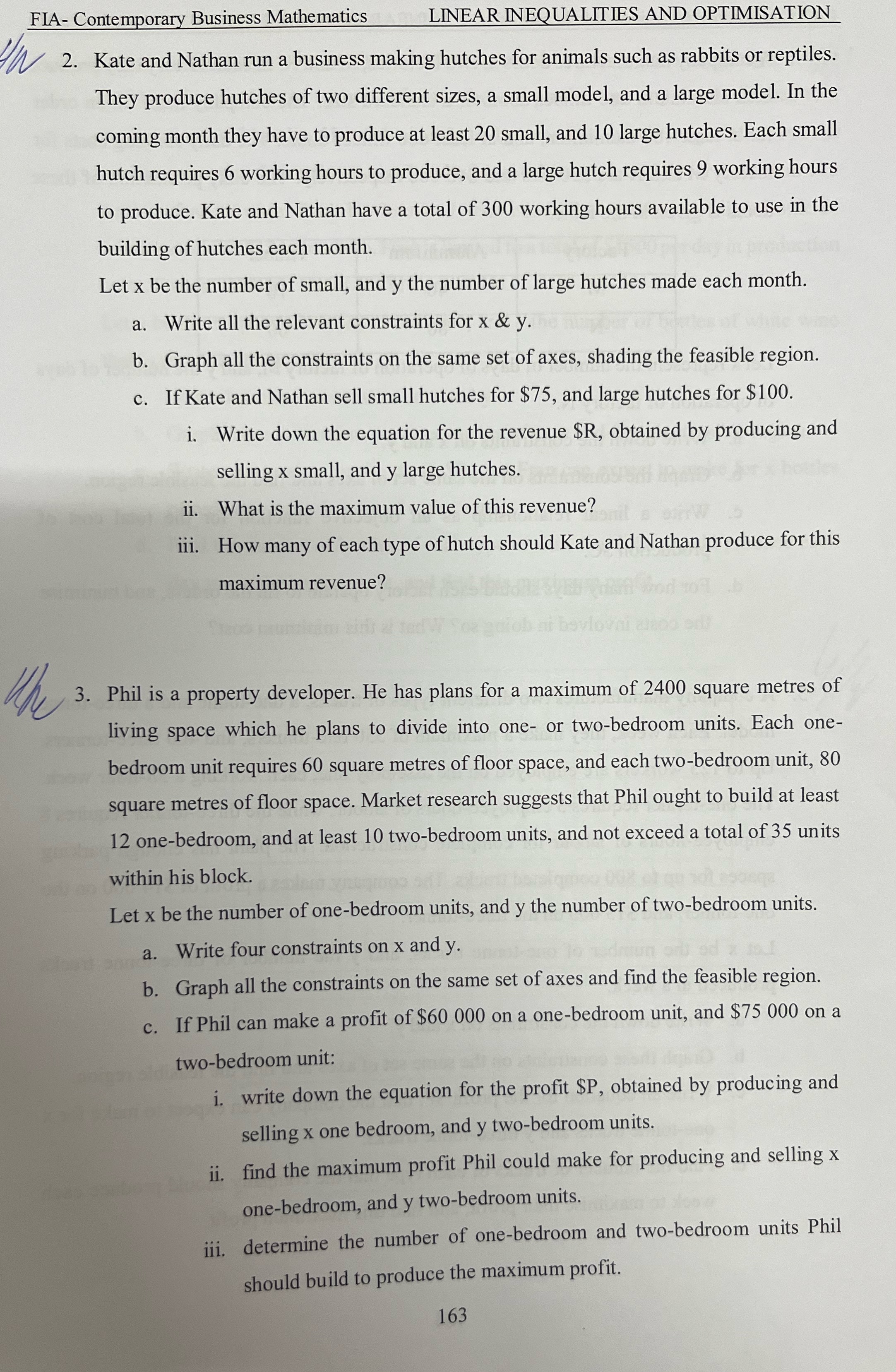 FIA- Contemporary Business Mathematics LINEAR