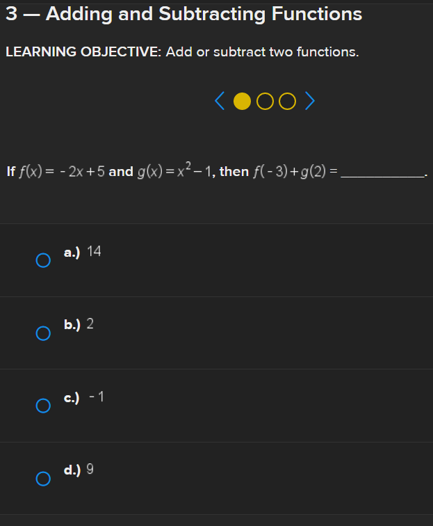 1 Introduction to Functions LEARNING OBJECTIVE: