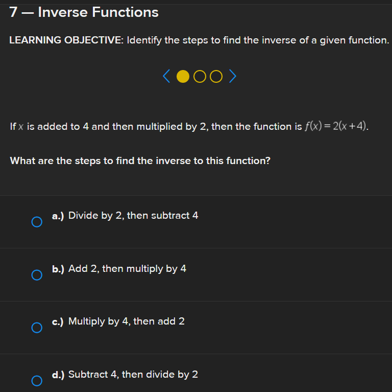 1 Introduction to Functions LEARNING OBJECTIVE: