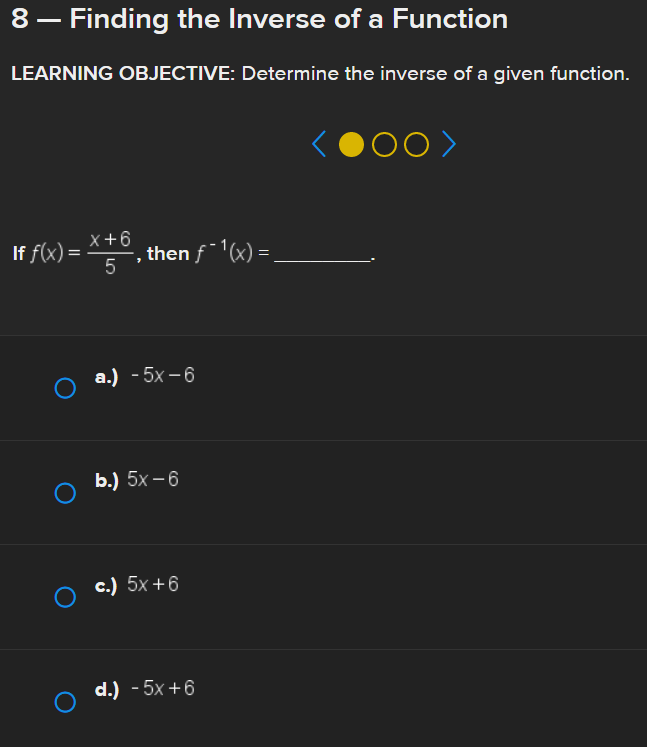 1 Introduction to Functions LEARNING OBJECTIVE: