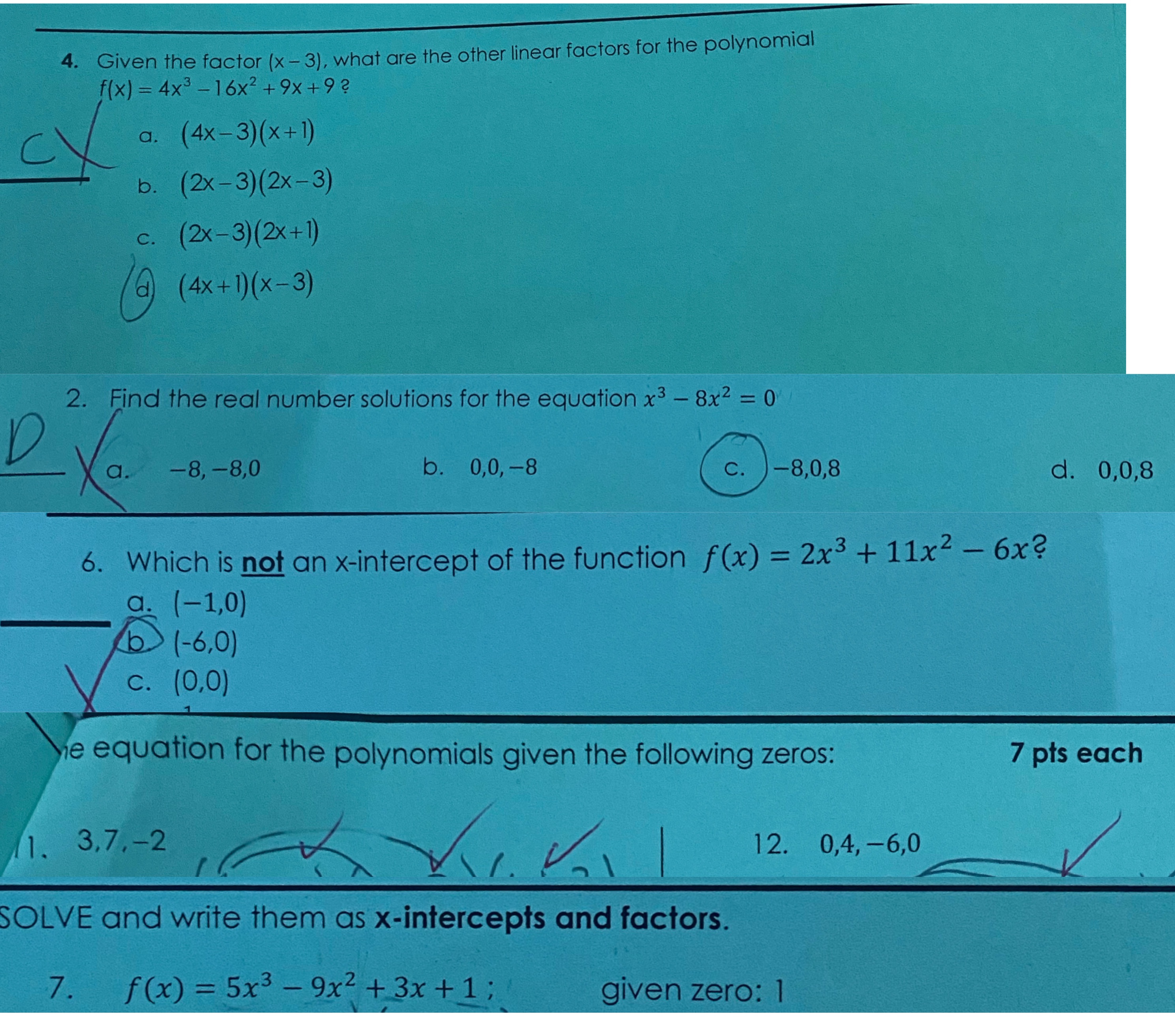 I need help with all 5. The question for 11 and