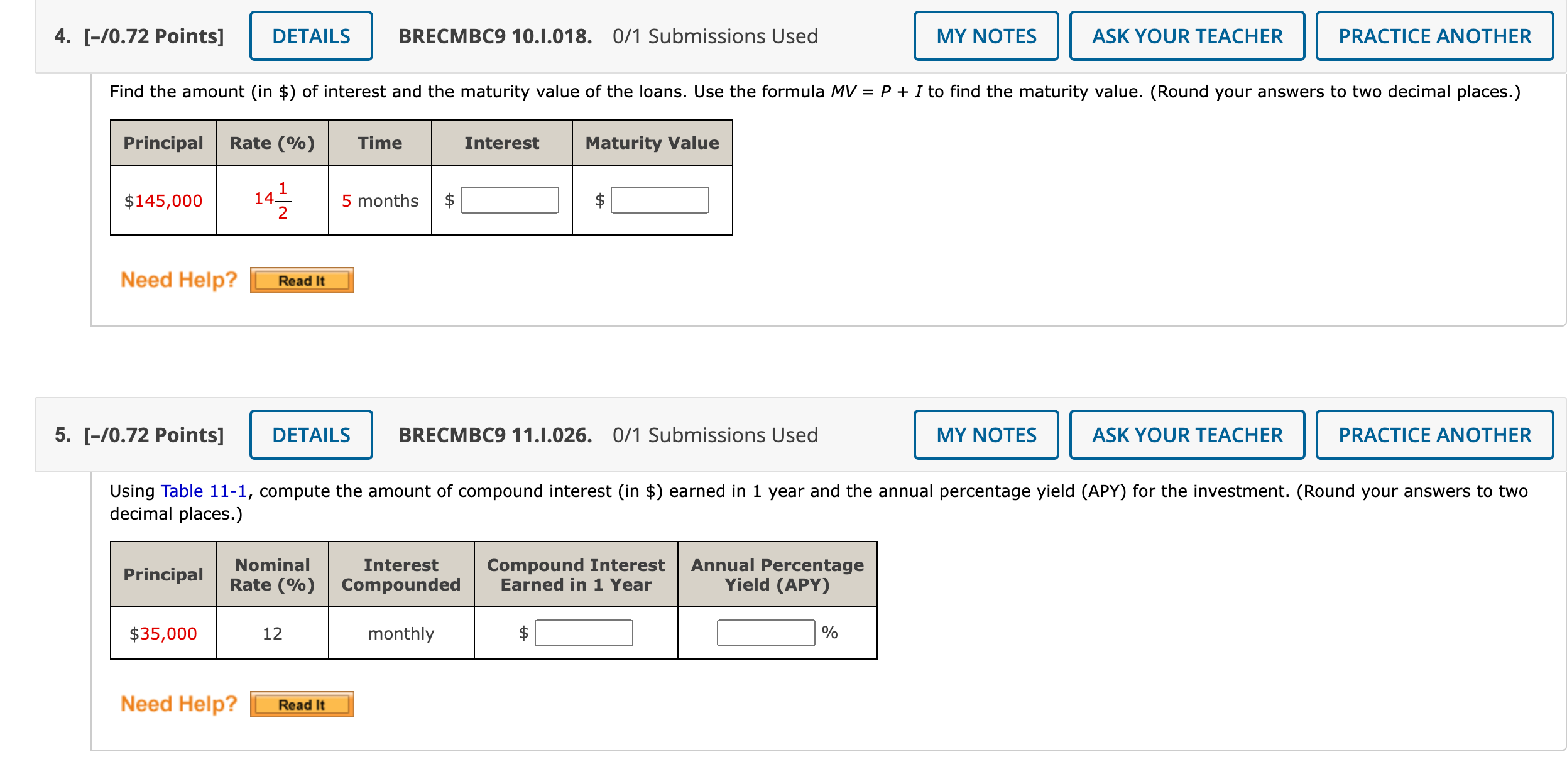 TABLE 11-1 Compound Interest Table (Future Value