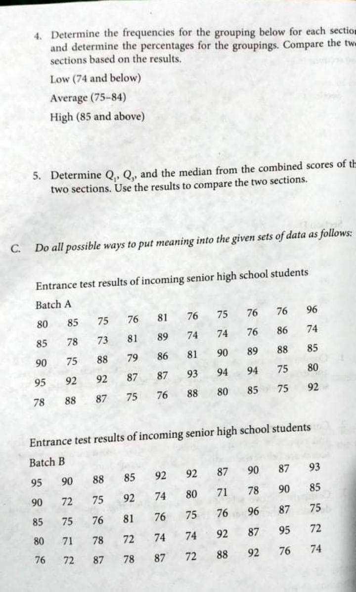 THANKYOUUUUU 4. Determine the frequencies for the