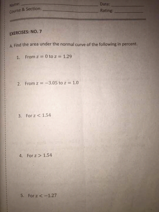 pla answer Name: Date: Course & Section: Rating: