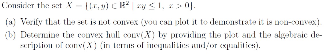 Consider the set: Consider the set X = {(x, y)