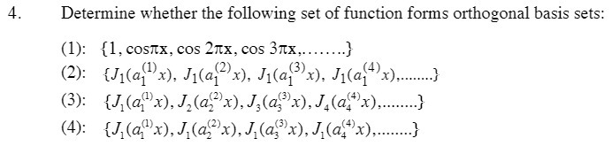 4. Determine whether the following set of