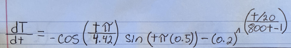 Solve this Differential equation. change in