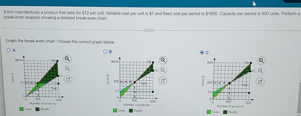 solve this A firm manufactures a product that