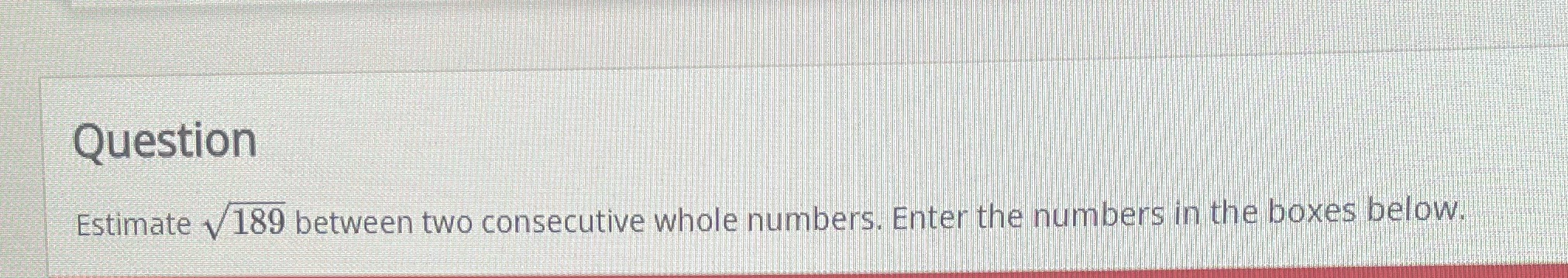 It is not 94,95 Question Estimate V 189 between