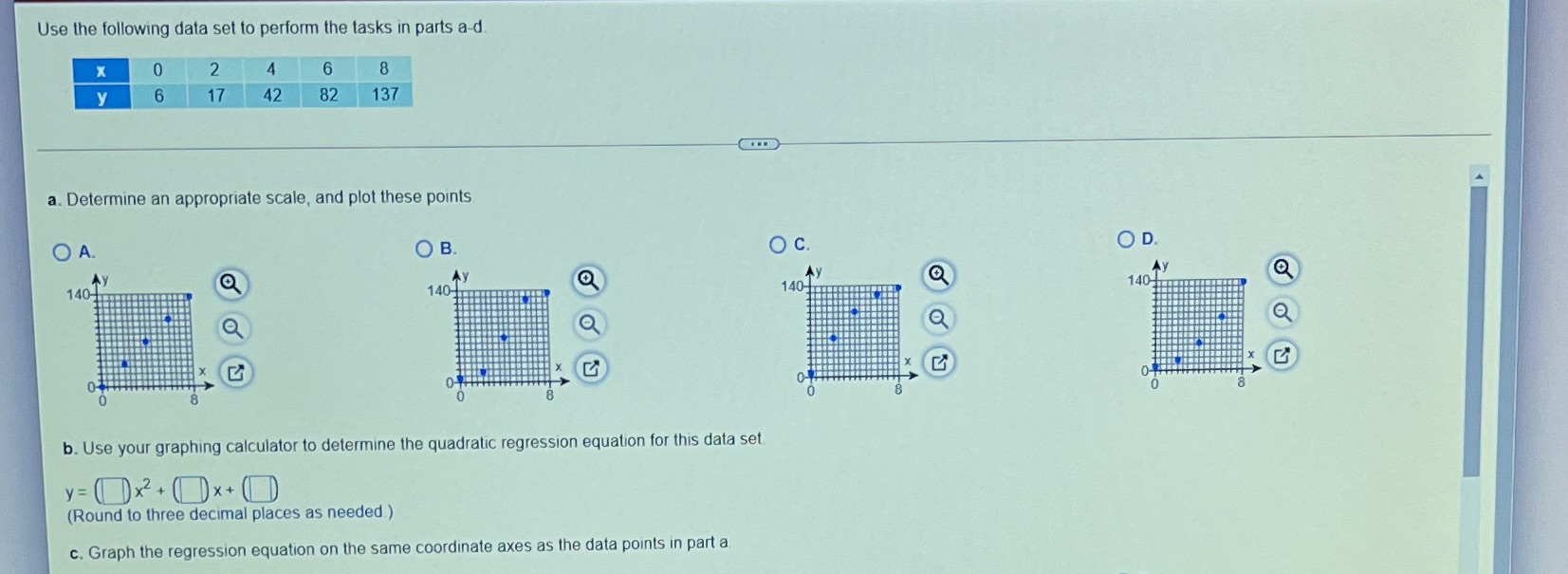 Use the following data set to perform the tasks