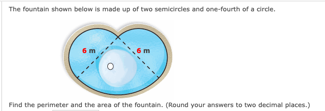 The fountain shown below is made up of two