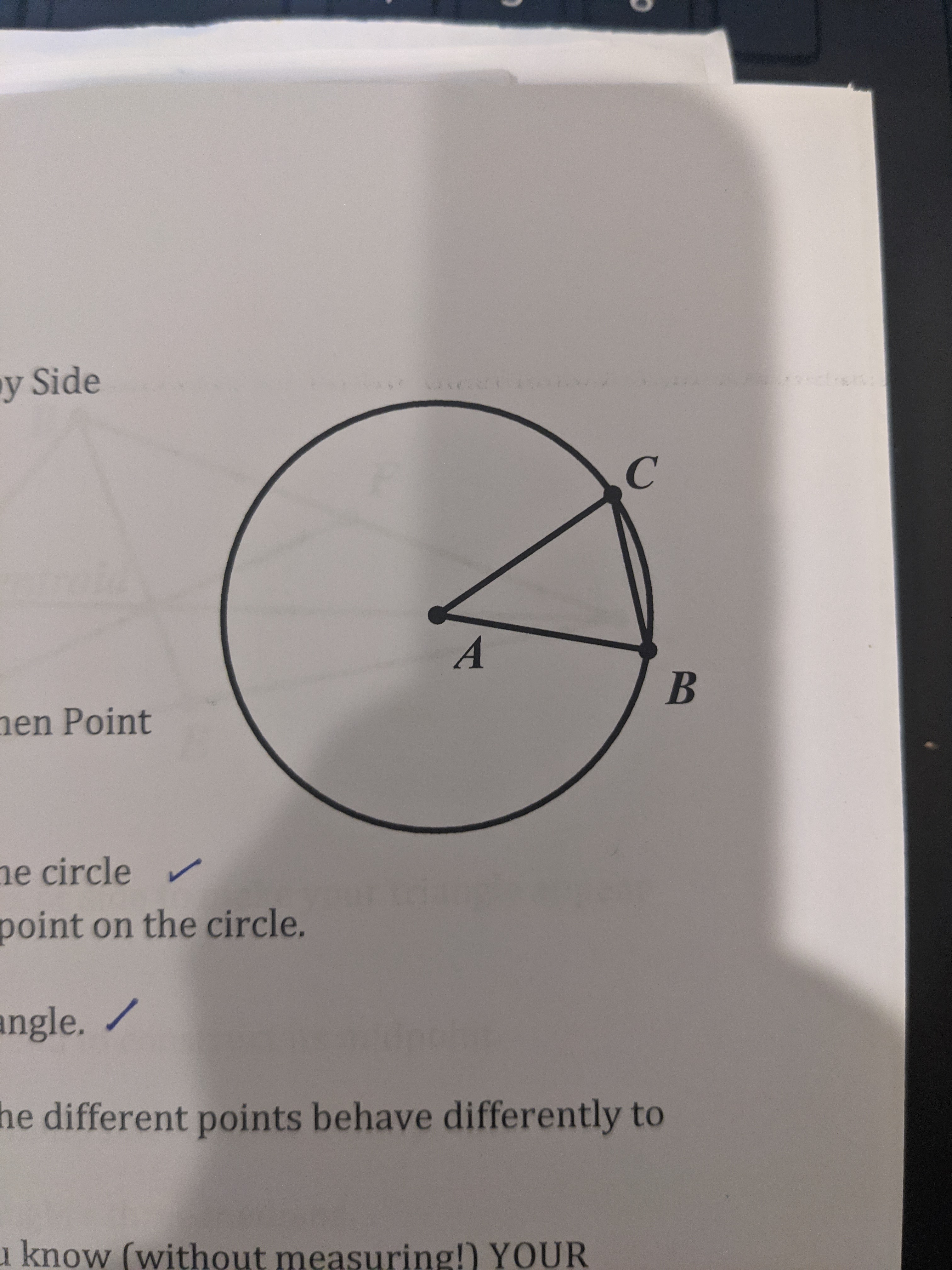 What special kind of triangle is triangle ABC?