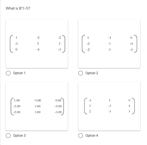 ADVANCED MATHEMATICS Use matrix below B= N O What