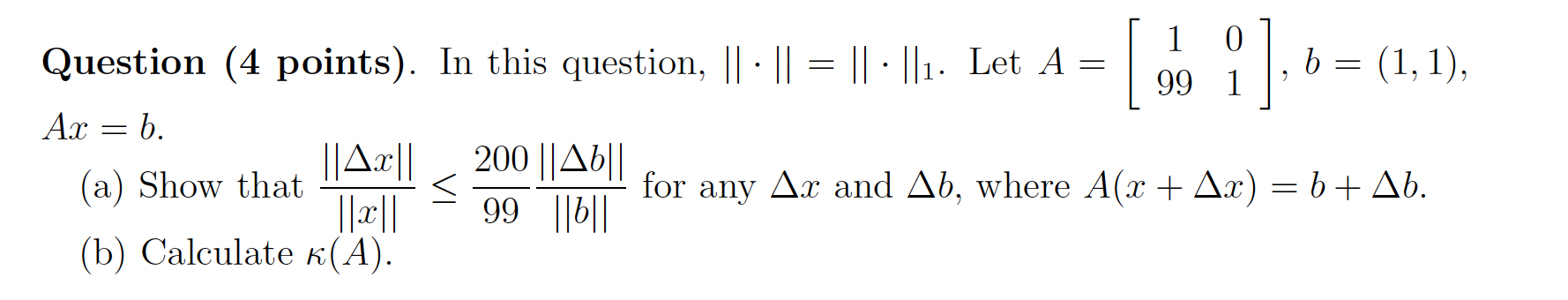 1 0 Question (4 points). In this question, || .