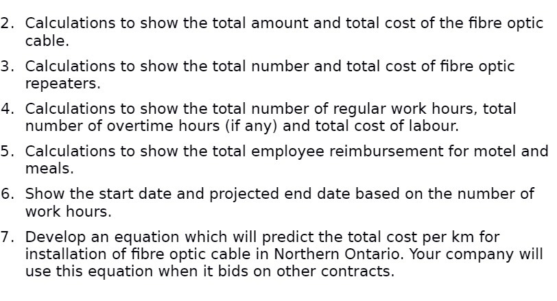2. Calculations to show the total amount and