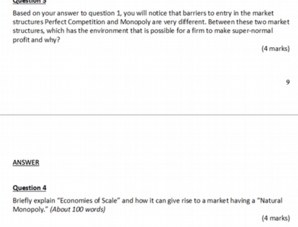 Based on your answer to question 1, you will