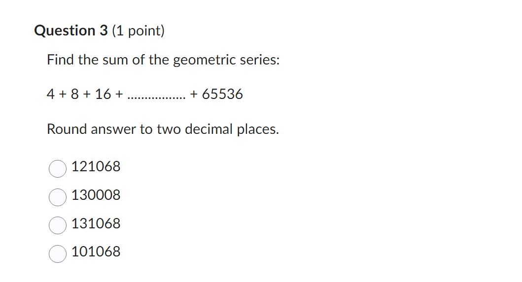 Question 2 (1 point) What is the seventh(7th)