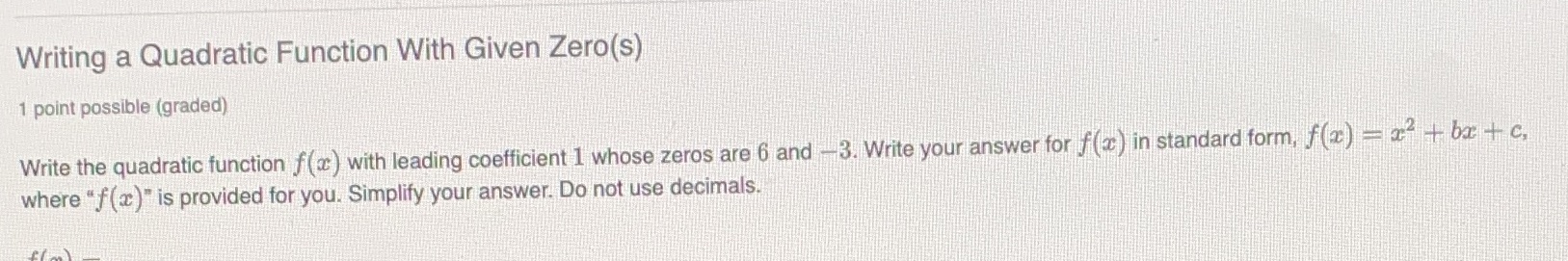 How do you solve this ? F(x)=what ? Writing a
