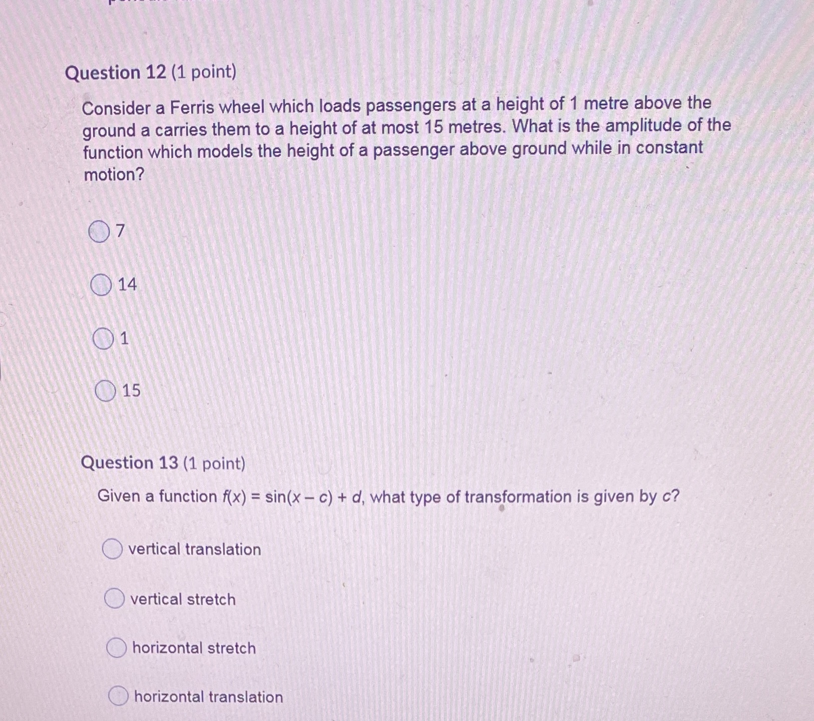 Which of these is the right answer for each?