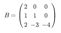 1. For each of the following matrices, find its