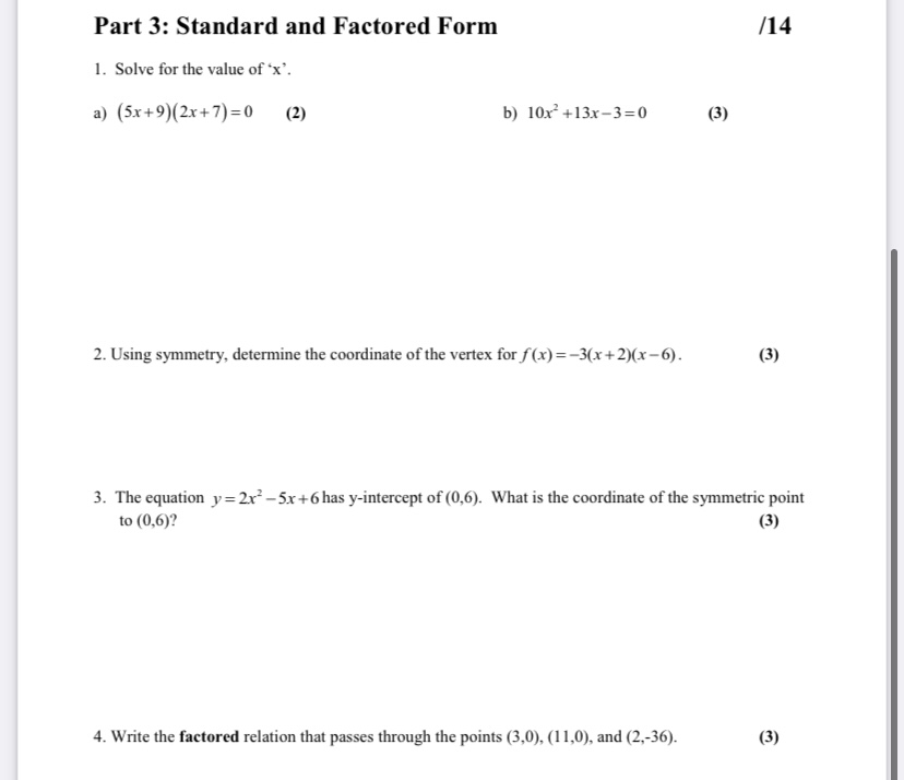 please show explanation for each Part 1-2: