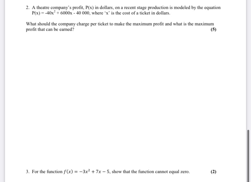 please show explanation for each Part 1-2: