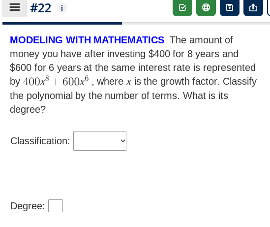 E #15 i Write the polynomial in standard form.