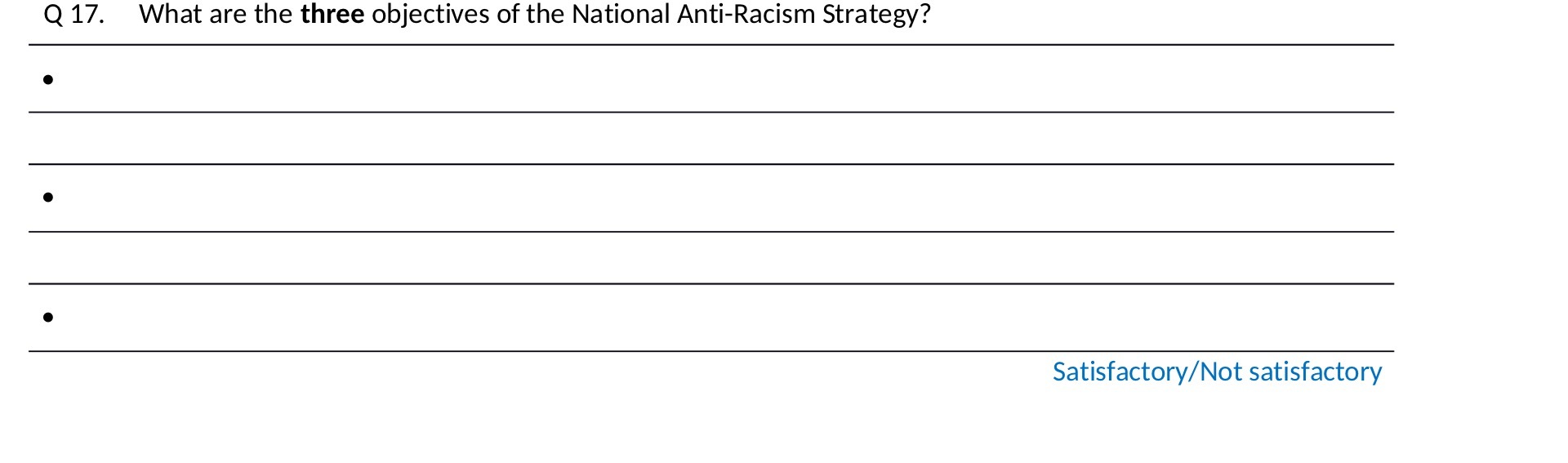 Q 17. What are the three objectives of the