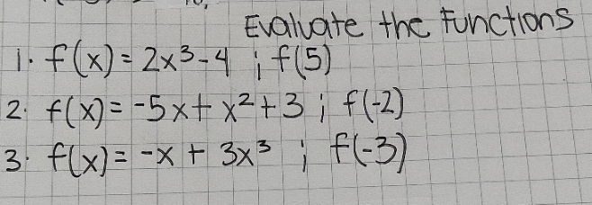 GENERAL MATHEMATICS GRADE 11 EVALUATING FUNCTIONS