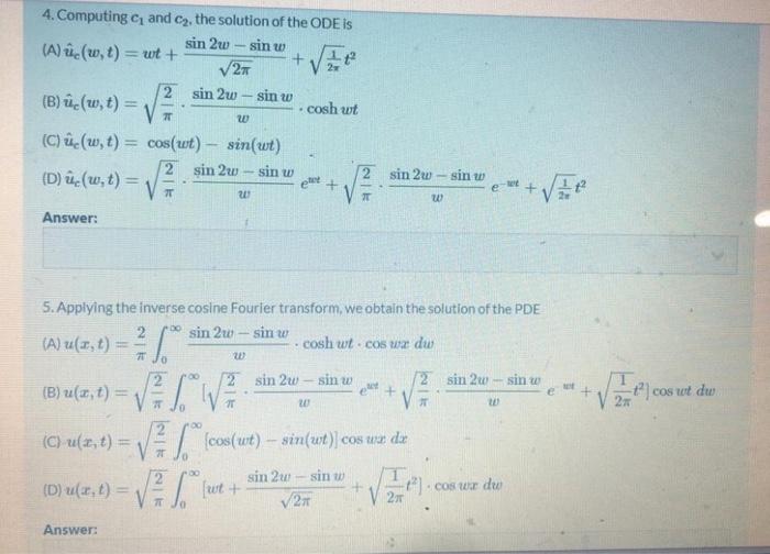 2. The conditions associated with the ODE is sin