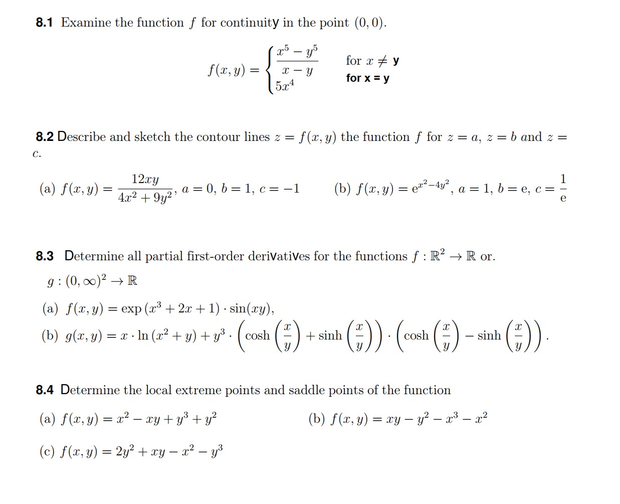 please answer just 8.1 and 8.2 8.1 Examine the