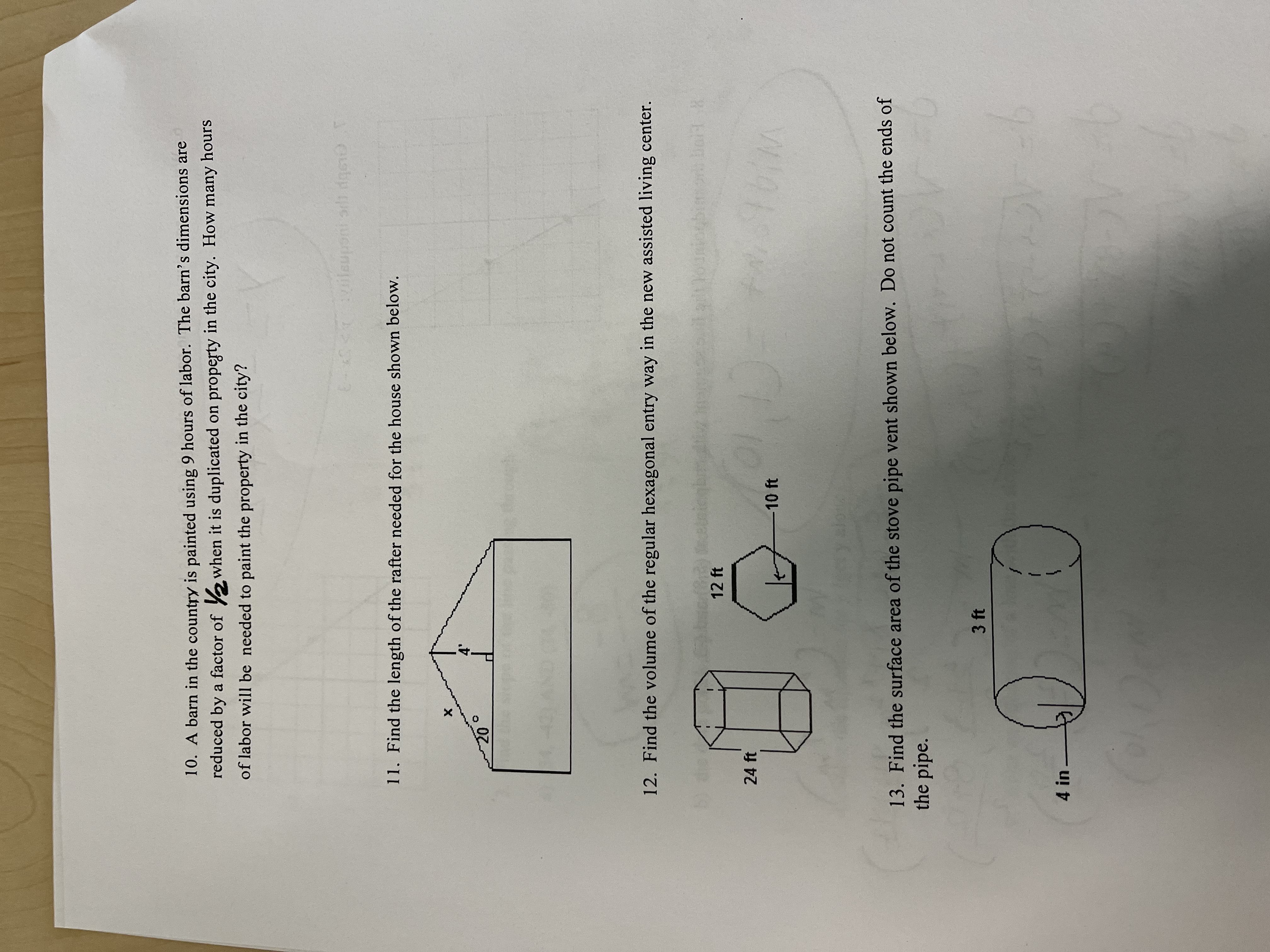 geometry things 10. A barn in the country is