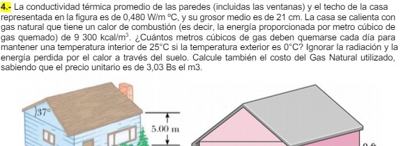 4.- La conductividad termica promedio de las