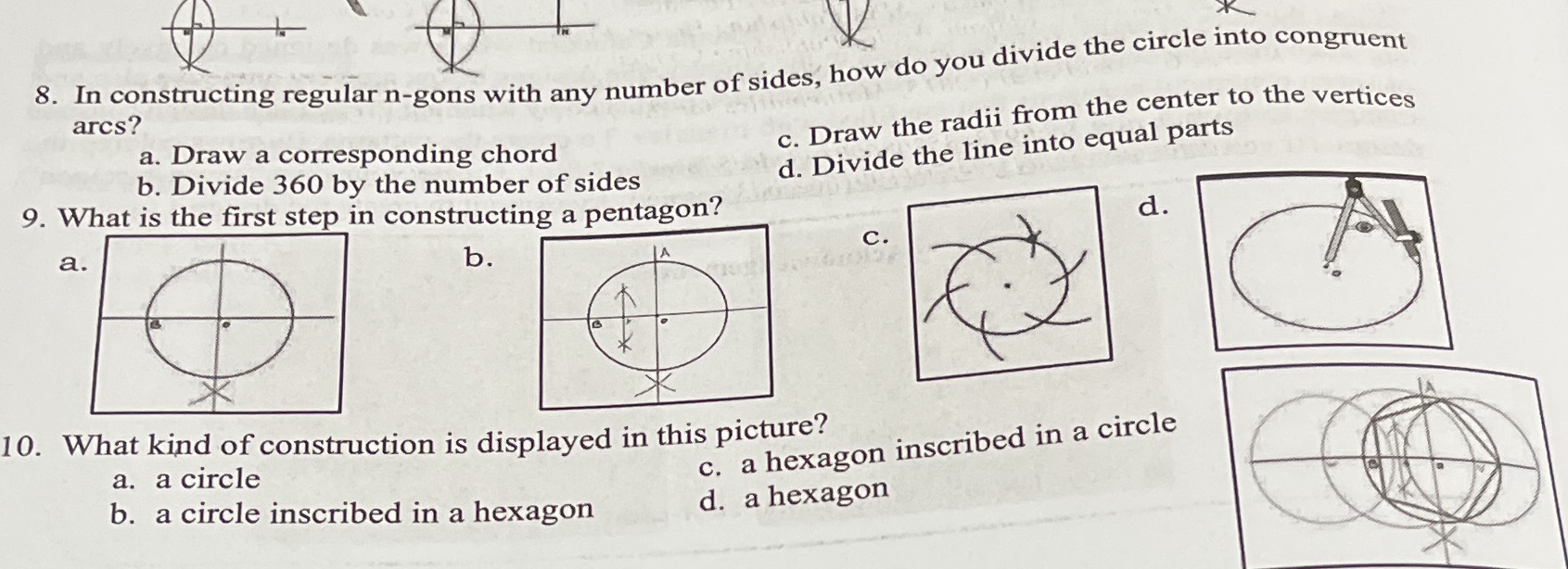 8. In constructing regular n-gons with any number